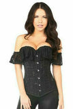 Daisy Corsets Lavish Black Lace Off-The-Shoulder Corset - Flyclothing LLC