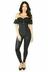 Daisy Corsets Lavish Black Lace Off-The-Shoulder Corset - Flyclothing LLC