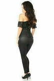 Daisy Corsets Lavish Black Lace Off-The-Shoulder Corset - Flyclothing LLC