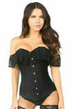 Daisy Corsets Lavish Black Lace Off-The-Shoulder Corset - Flyclothing LLC