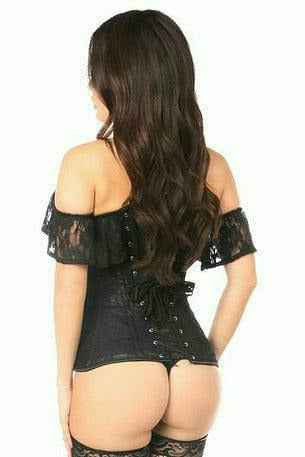 Daisy Corsets Lavish Black Lace Off-The-Shoulder Corset - Flyclothing LLC