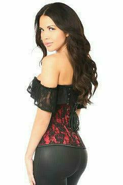 Daisy Corsets Lavish Red Lace Off-The-Shoulder Corset - Flyclothing LLC