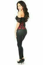 Daisy Corsets Lavish Red Lace Off-The-Shoulder Corset - Flyclothing LLC