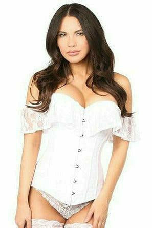 Daisy Corsets Lavish White Lace Off-The-Shoulder Corset