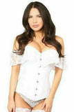 Daisy Corsets Lavish White Lace Off-The-Shoulder Corset