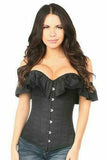 Daisy Corsets Lavish Black Cotton Off-The-Shoulder Corset