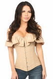 Daisy Corsets Lavish Beige Cotton Off-The-Shoulder Corset