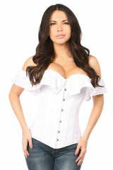 Daisy Corsets Lavish White Cotton Off-The-Shoulder Corset