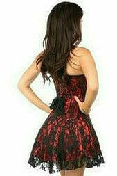 Daisy Corsets Lavish Red Lace Corset Dress - Flyclothing LLC