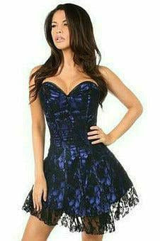 Daisy Corsets Lavish Blue Lace Corset Dress