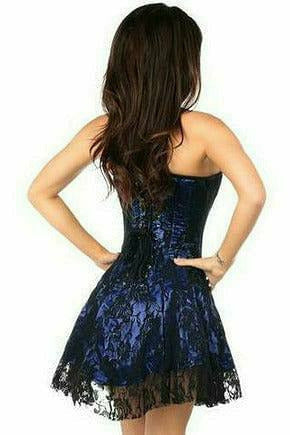 Daisy Corsets Lavish Blue Lace Corset Dress - Flyclothing LLC