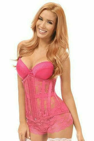 Daisy Corsets Lavish Fuchsia Sheer Lace Under Bust Corset