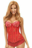 Daisy Corsets Lavish Red Sheer Lace Under Bust Corset