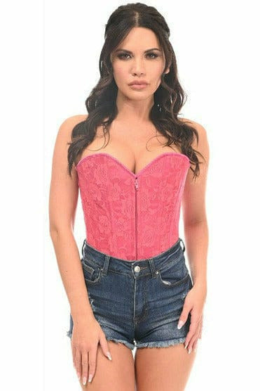 Daisy Corsets Lavish Pink Lace Overbust Corset w/Zipper