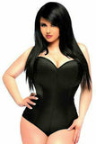 Daisy Corsets Lavish Black Satin Corset Romper - Flyclothing LLC