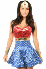 Daisy Corsets Lavish 3 PC Superhero Corset Dress Costume - Flyclothing LLC