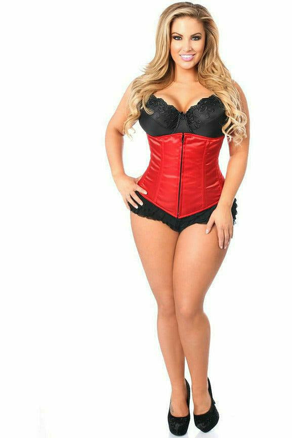 Daisy Corsets Lavish Red Underbust Zipper Corset - Flyclothing LLC