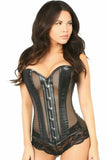 Daisy Corsets Lavish Faux Leather & Fishnet Overbust Corset