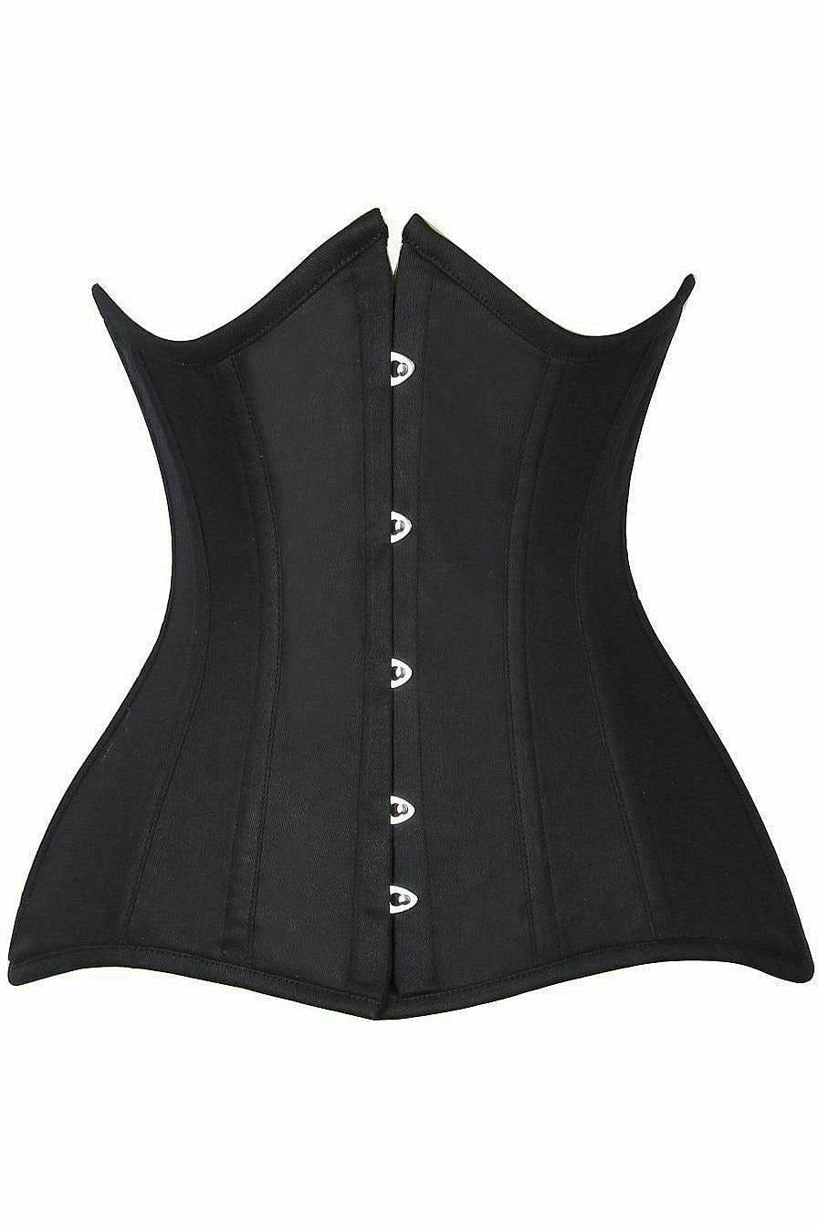 Daisy Corsets Lavish CURVY CUT Black Cotton Under Bust Corset