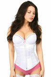 Daisy Corsets Lavish White Underbust Zipper Corset - Flyclothing LLC