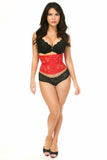 Daisy Corsets Lavish Red Sheer Lace Waist Cincher Corset - Flyclothing LLC