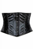 Daisy Corsets Lavish Black Wet Look Waist Cincher Corset - Flyclothing LLC