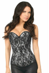 Daisy Corsets Lavish White Lace Front Zipper Corset - Flyclothing LLC