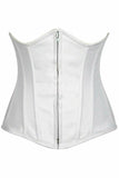 Daisy Corsets Lavish White Cotton Underbust Corset - Flyclothing LLC