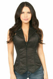 Daisy Corsets Lavish Black Cotton Collared Corset