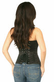 Daisy Corsets Lavish Black Cotton Collared Corset - Flyclothing LLC