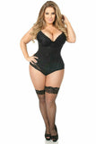 Daisy Corsets Lavish Black Underbust Corset w/Black Lace Overlay - Flyclothing LLC