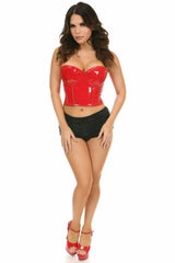 Daisy Corsets Lavish Red Patent PVC Underwire Bustier - Flyclothing LLC