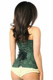 Daisy Corsets Lavish Dark Green Lace Overbust Corset w/Zipper - Flyclothing LLC