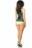 Daisy Corsets Lavish Dark Green Lace Overbust Corset w/Zipper - Flyclothing LLC