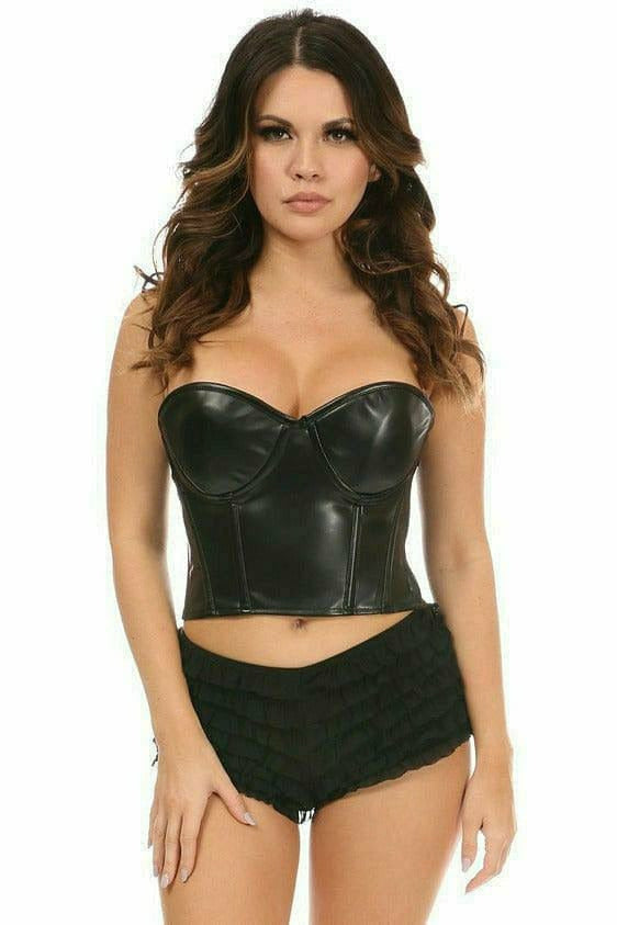 Daisy Corsets Lavish Faux Leather Underwire Bustier - Flyclothing LLC