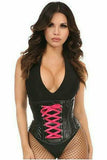 Daisy Corsets Lavish Wet Look Faux Leather Lace-Up Under Bust Corset