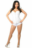 Daisy Corsets Lavish White Lace Overbust Corset w/Zipper - Flyclothing LLC