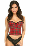 Daisy Corsets Lavish Red Plaid Underwire Bustier - Flyclothing LLC