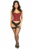 Daisy Corsets Lavish Red Plaid Underwire Bustier - Flyclothing LLC