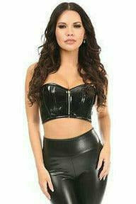 Daisy Corsets Lavish Black Patent Short Bustier Top