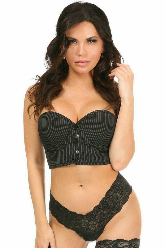 Daisy Corsets Lavish Pinstripe Underwire Short Bustier