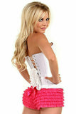 Daisy Corsets Lavish White Sweetheart Front Zipper Corset - Flyclothing LLC