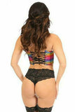 Daisy Corsets Lavish Rainbow Glitter Short Bustier Top - Flyclothing LLC