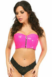 Daisy Corsets Lavish Hot Pink Patent Short Bustier Top