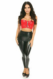 Daisy Corsets Lavish Red Patent Short Bustier Top - Flyclothing LLC