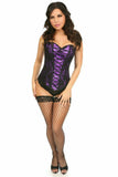 Daisy Corsets Lavish Purple Lace-Up Over Bust Corset w/Black Lace - Flyclothing LLC