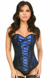 Daisy Corsets Lavish Blue Lace-Up Over Bust Corset w/Black Lace