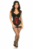 Daisy Corsets Lavish Red Lace-Up Under Bust Corset w/Black Lace - Flyclothing LLC