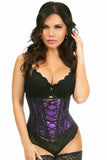 Daisy Corsets Lavish Purple Lace-Up Underbust Corset w/Black Lace