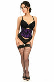 Daisy Corsets Lavish Purple w/Black Lace Overlay Mini Cincher - Flyclothing LLC